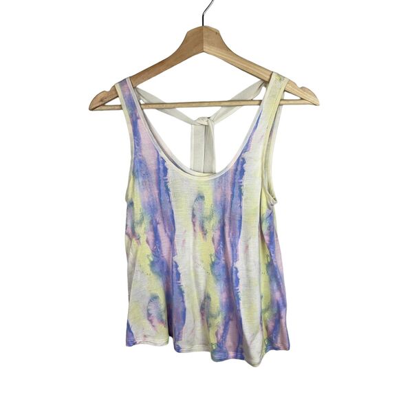 Urban Outfitters Kimchi Blue Y2K Tie Dye Tulip Split Tie-Back Top - Picture 6 of 9
